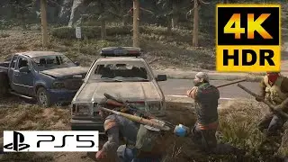 DAYS GONE - PlayStation 5 4K Gameplay 60FPS HDR Легкая зачистка Лагеря PS5