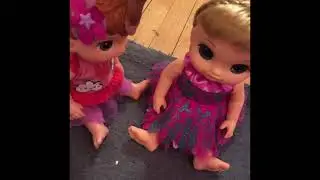 Baby alive at the door introducing stella