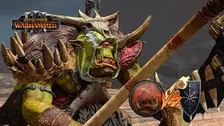 AL RUSH CON MUCHA CABALLERIA DE JABALIES! 💚 ORCOS Y GOBLINS vs CAOS 🔥 BATALLA REPLAY ⅠTWW3