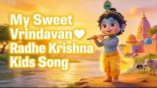 वृंदावन मेरा प्यारा वृंदावन | Cute Kids Krishna Bhajan | राधे राधे गाना | 3D Animation | KridhaToons