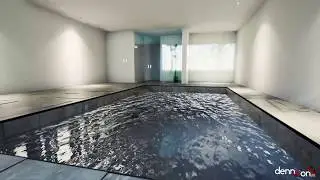Movable floor in swimming pool - virtual animation