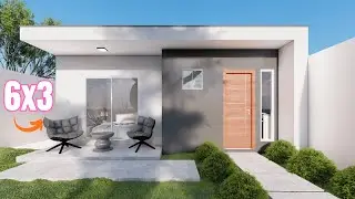 Projeto de casa pequena de 6x3 - Um lar dos sonhos BAIXO CUSTO