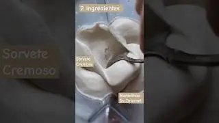 SORVETE NATURAL CREMOSO DE BANANA CONGELADA  E APENAS 2 INGREDIENTES  #SHORTS