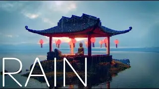 Beautiful Rainy Weather. Absolute Calm in the middle of a Lake. The best place for meditation.