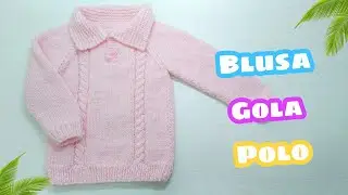 Blusa Infantil com Gola Polo | Ana Alves