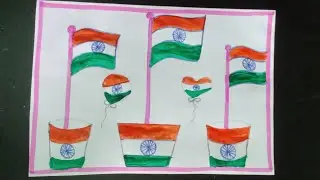 most beautiful India flag draw a|with easy painting tutorial for beginners🇮🇳🇮🇳🇮🇳 India flag
