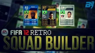 FIFA 12 Ultimate Team RETRO Squad Builder | Brazil Silver/Gold Mix! w/ 87 Neymar!