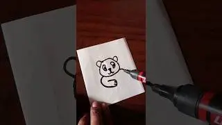 how to draw cartoon panda easy #draw #youtubeshorts #art#artwork #shorts
