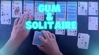 ASMR Gum Chewing, Mouth Sounds, Soft Spoken Whispers ~ Solitaire #221: Ice Breakers Straw. Daiquiri
