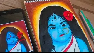 Cute maa kali painting 🎨🥹 , painting tutorial 