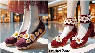 Crochet Ladies Shoes Design Model for Winter. Cute Crochet Work model. #crochet #knitting #handmade 