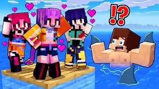 JJ LOVE CURSE Rumi GIRL LOCKED ON RAFT IN OCEAN! Can it be a TRAP? - Maizen Minecraft JJ & Mikey