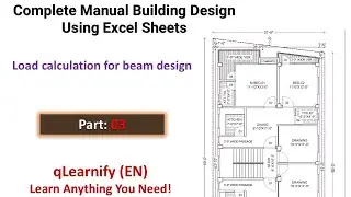 3. Complete Manual Building Design Using Excel Sheets | Load calculation for beam design Excel