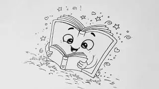 When a Book Reads a Book 😂 | Cute Drawing Tutorial!!