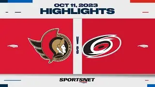 NHL Highlights | Senators vs. Hurricanes - October 11, 2023