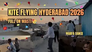 KITE FLYING VLOG HYDERABAD 2026 || FULL ON MASTI 🥳😅