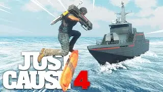 Just Cause 4 - HOVERBOARD VS MOST POWERFUL SHIP BATTLE!