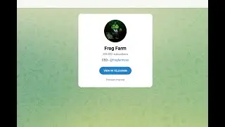 Frog Farm отзывы о тапочке в Telegram | Краткий видеоролик о Фрог Фарм в телеграмме.