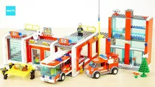レゴ シティ 消防署 7208 セット説明 6:05～ ／ LEGO City Fire Station 7208 Build & Review