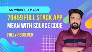 79459 Full stack App T1 MEAN TCS Wings 1 Digital | Full Source Code  @Rahul_Vijayan  #tcs #digital