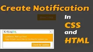 Notifications In CSS & HTML - Full Tutorial