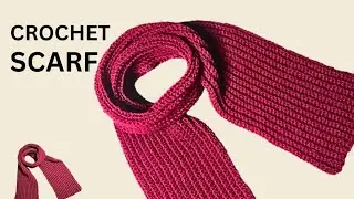 Crochet Scarf Tutorial for absolute beginners | Crosia se Muffler kaise banaen