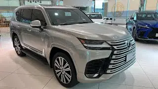 لكزس LX600 2024 الدرجة الاولى 3 صفوف رنقات 22 انش وشاشات خلفية وارد الساير الكويت