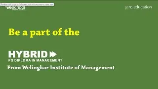 Hybrid PGDM Program | Welingkar Institute of Management | Jaro Education
