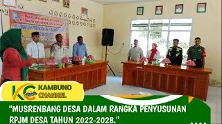 MUSRENBANG DESA DALAM RANGKA MENYUSUN RPJM DESA 2022-2028||Kambuno_Channel