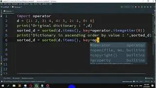 How to sort dictionary by values in Python