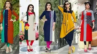 Beautiful colors combination dress design||latest fashion trends for girls ||Mix plate with fun