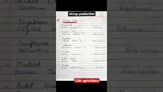 crop production 12th agriculture #motivation #class12 #agriculture #notes #jet #study #upsc #reels
