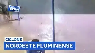 Ciclone extratropical: câmera de segurança flagra o momento exato em que raio cai perto de família