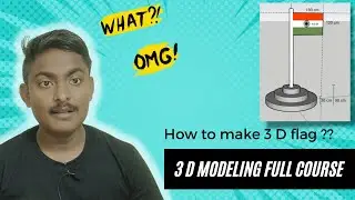 Part -1 How to make 3 D Model of India Flag | 3 D modeling Course for kids |  Sketchup tutorials