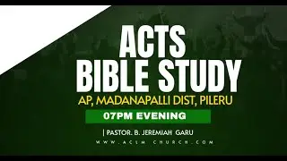 🔴LIVE||Bible Study||19/JAN/2026||Pas.Jeremiah garu||#ACLM_CHURCH||🔴LIVE