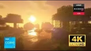 Minecraft test with shaders and without 1920x1080 (Full HD) and 3840x2160 (4K)