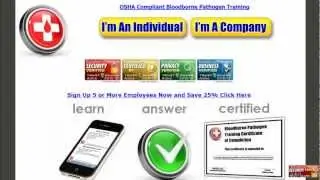 Bloodborne Pathogens Safety Training - OSHA Accepted BBP Certificate $14.99