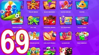 Stickman Party - Gameplay Walkthrough Part 69 - Random Funny MiniGames 1 2 3 4 Plyer Free New Update