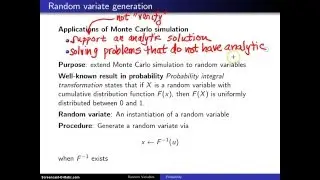 Random variate generation