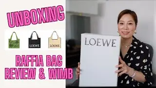 LOEWE PAULA'S IBIZA 2023 FONT TOTE RAFFIA BAG UNBOXING & REVIEW II use a dustbag as safety pouch