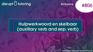 #806 Hulpwerkwoord en skeibaar werkwoord (auxiliary verb and separable verb)