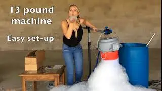 Shannon realizes how quickly the Super E foam machine sets up