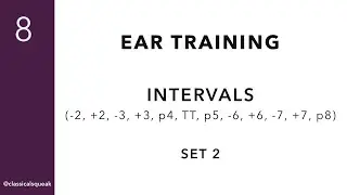 RCM Level 8 Intervals (Ear Training -2, +2, -3, +3, p4, tritone, p5, -6, +6, -7, +7, p8) | Set 2
