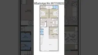 24 x 60 house plan #3d #architecture #exterior #house #interiordesign #housedesign #animation