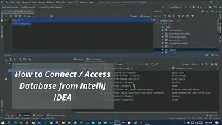How to connect and access Database in IntelliJ IDEA?
