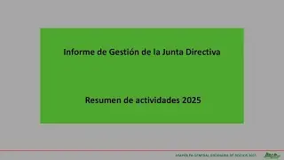 Resumen de actividades realizadas durante 2025