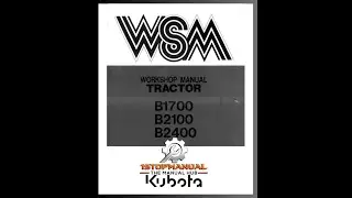 KUBOTA B1700 B2100 B2400 TRACTOR WORKSHOP SERVICE REPAIR MANUAL