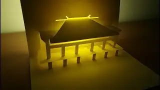 3d temple card｜Jurinin Pop up card｜Origami Architecture｜paper art｜kirigami art｜3d十輪院卡片
