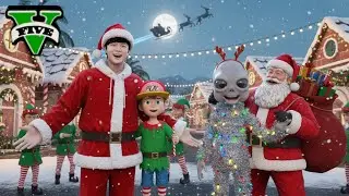 ကျွန်တော်တို့ Santa Claus ရဲ့ တိုင်းပြည်ကို ရောက်ခဲ့တယ် | Santa Land in GTA V