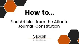 How to Find Articles from the Atlanta Journal Constitution